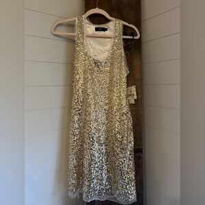 Aqua Gold Sequin Dress